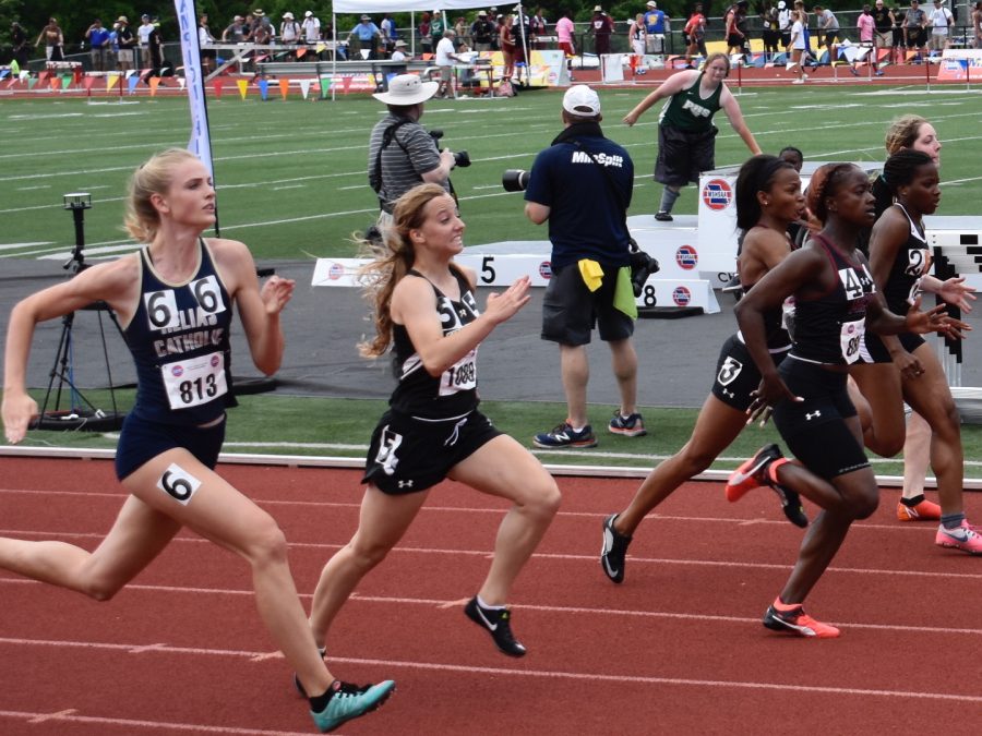 Richey took third in the 100m dash. 