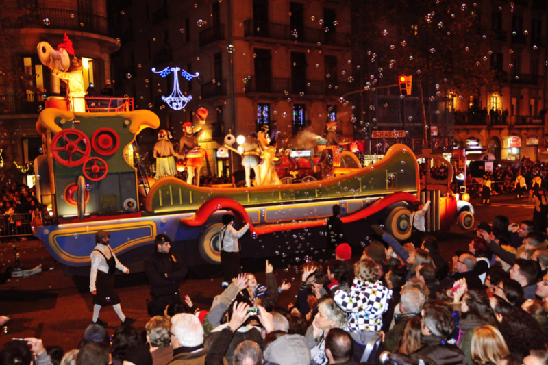 On January 6, Spain celebrates Cabalgatas de Reyes. 